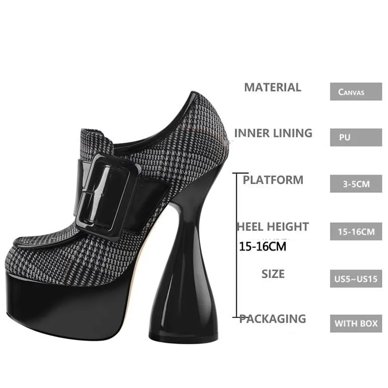 Platform Strange Shape High Heels Round Toe Mixed Colors Ankle Boots