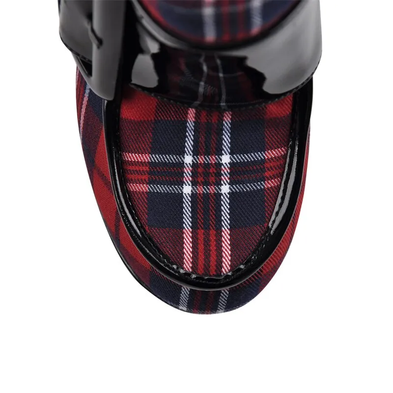 Platform Strange Shape High Heels Round Toe Mixed Colors Ankle Boots