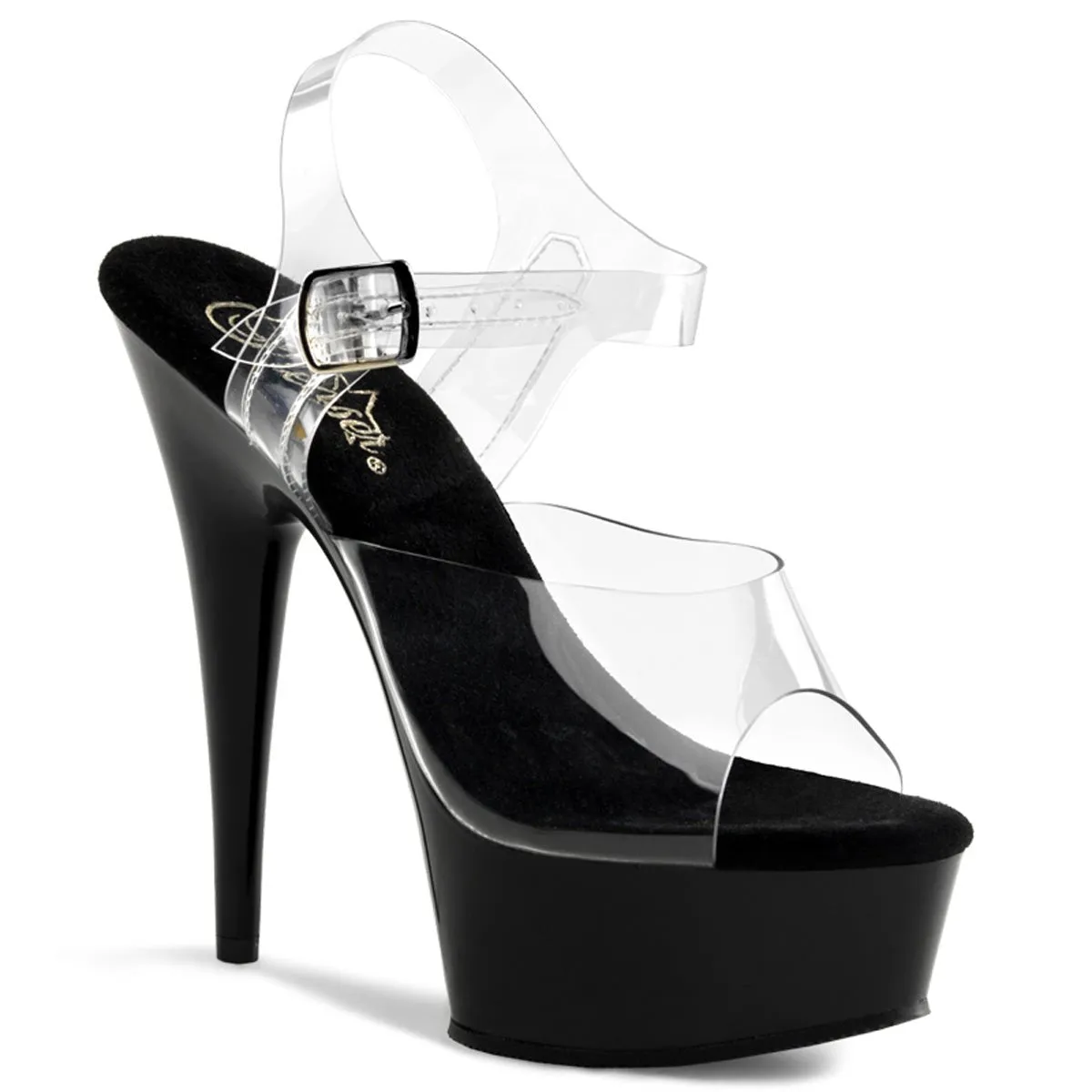 Pleaser Delight 608 Black/Clear