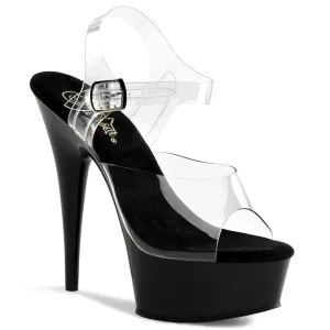 Pleaser Delight 608 Black/Clear