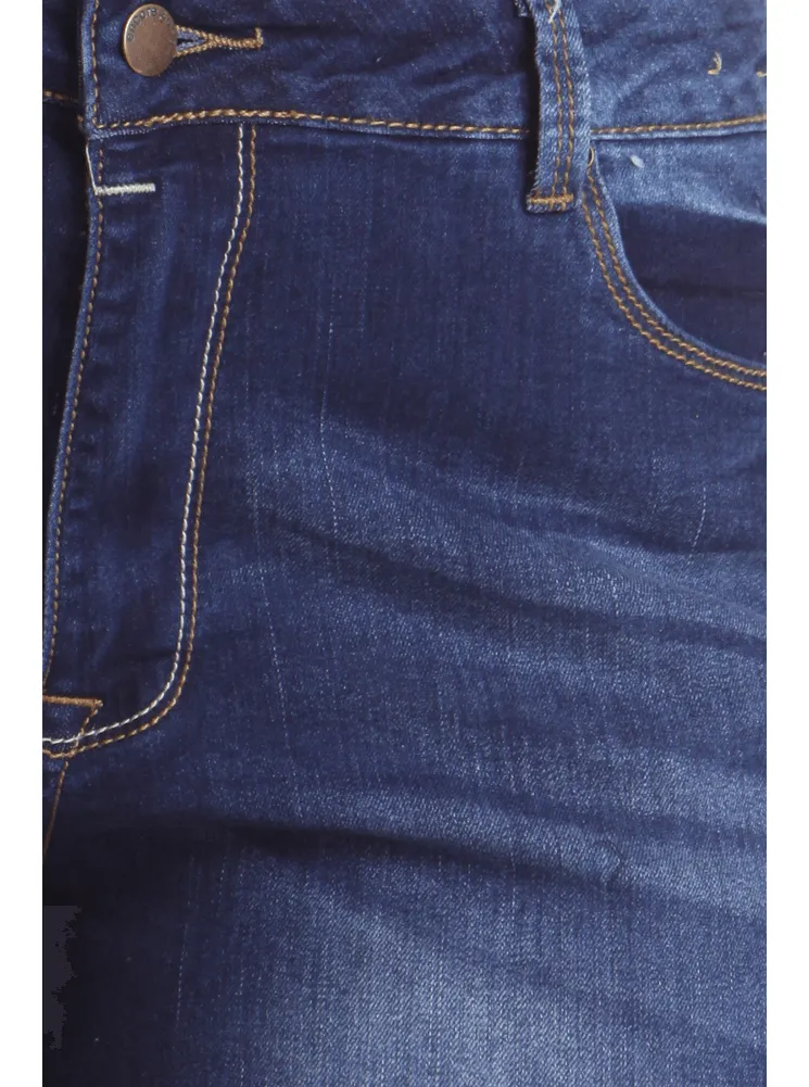 Plus Size Just Right Faded Navy Blue Denim Skinny Jeans