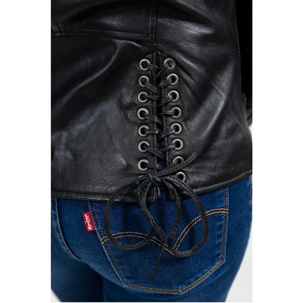 Princess - Women's Fashion Lambskin Leather Jacket (Black)