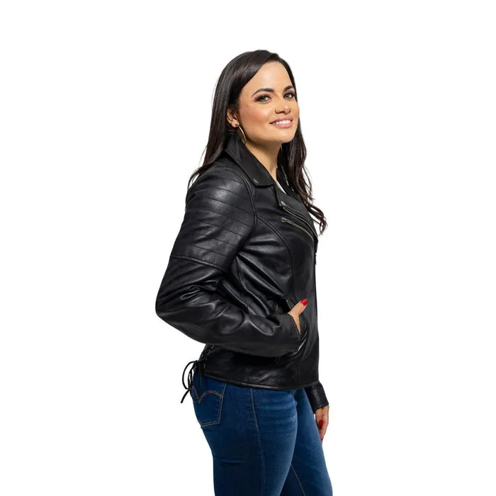 Princess - Women's Fashion Lambskin Leather Jacket (Black)