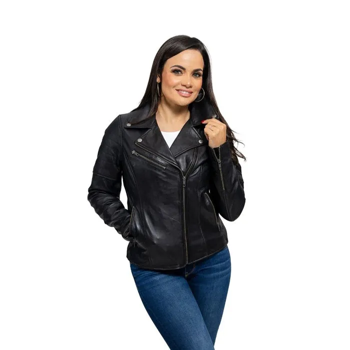 Princess - Women's Fashion Lambskin Leather Jacket (Black)