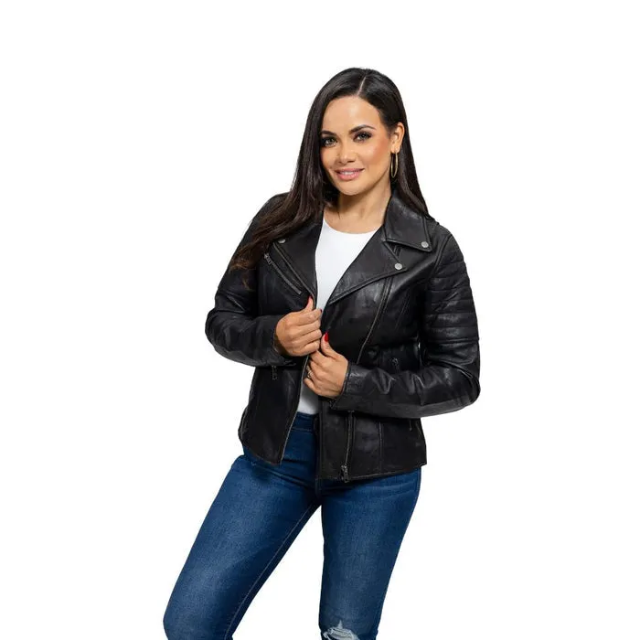 Princess - Women's Fashion Lambskin Leather Jacket (Black)