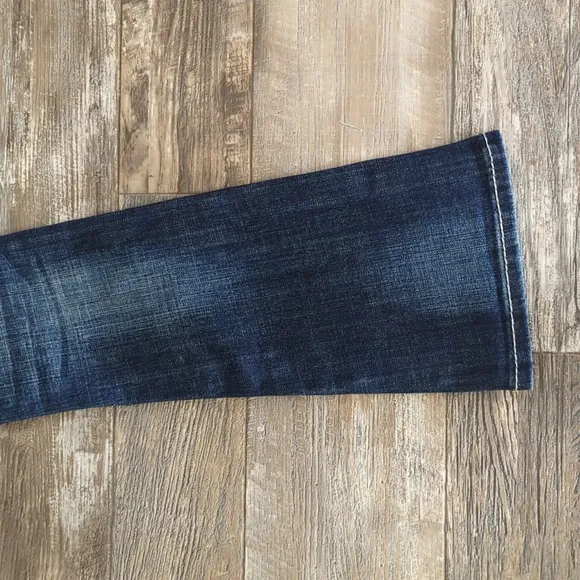 ROCK &amp; ROLL Cowgirl &quot;Rival Low Rise&quot; bootcut denim rodeo jeans 26x32L like new