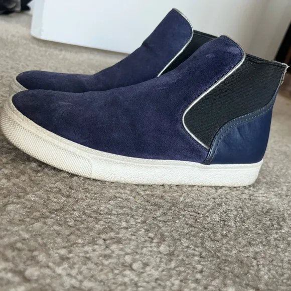 Sam Edelman Navy Blue Suede Chelsea Boot