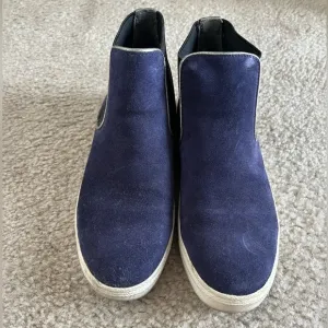 Sam Edelman Navy Blue Suede Chelsea Boot
