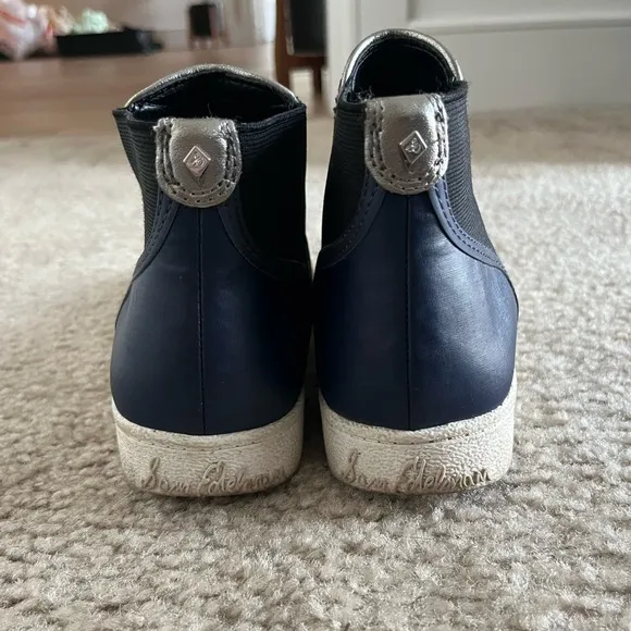 Sam Edelman Navy Blue Suede Chelsea Boot