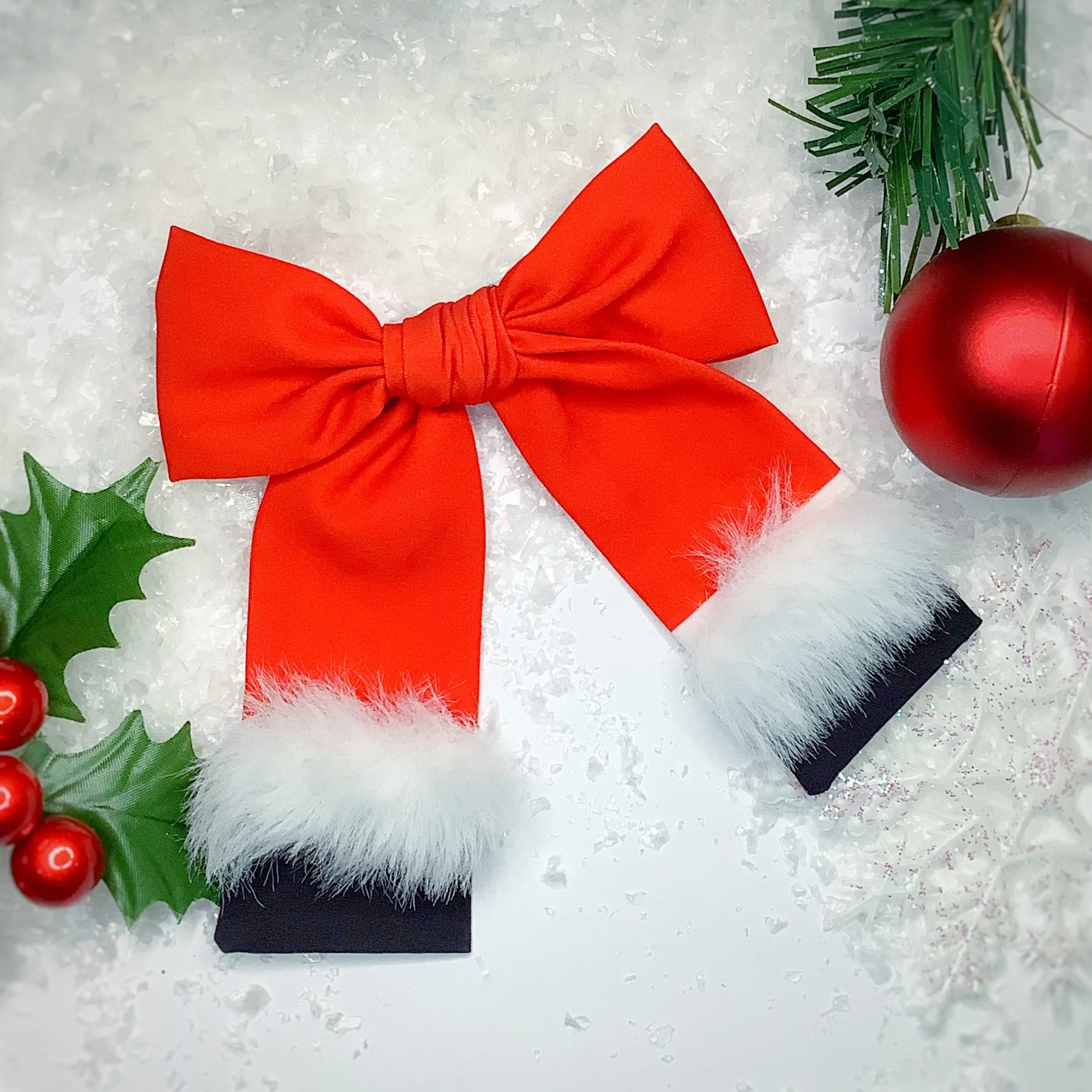 Santa Boots Bow