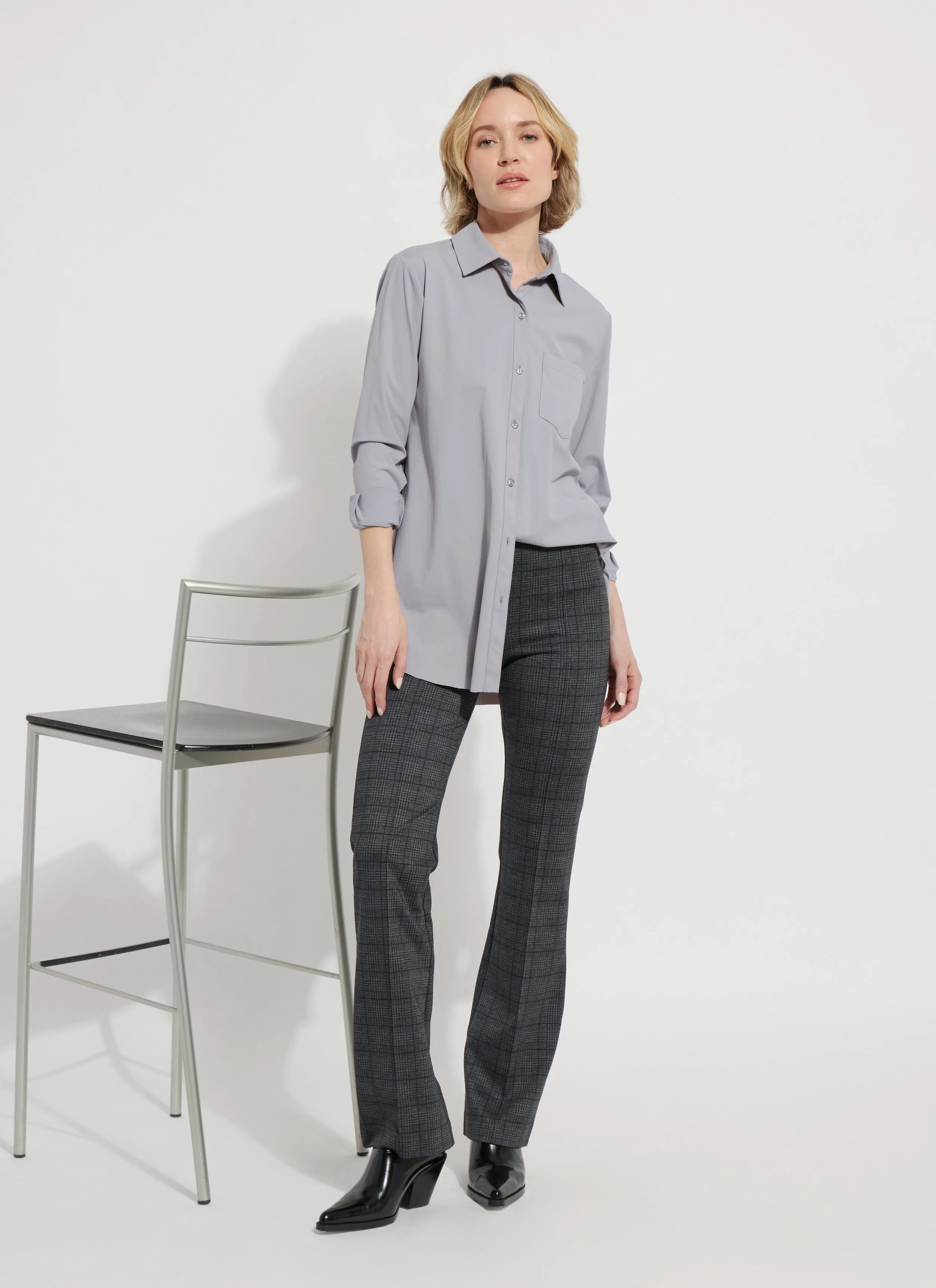 Schiffer Button Down- Shadow Gray