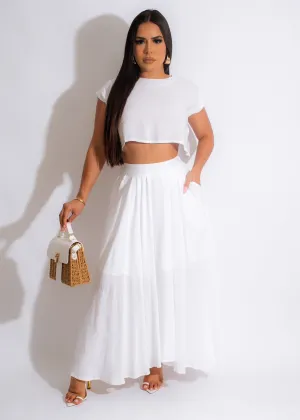See You Again Skirt Set White