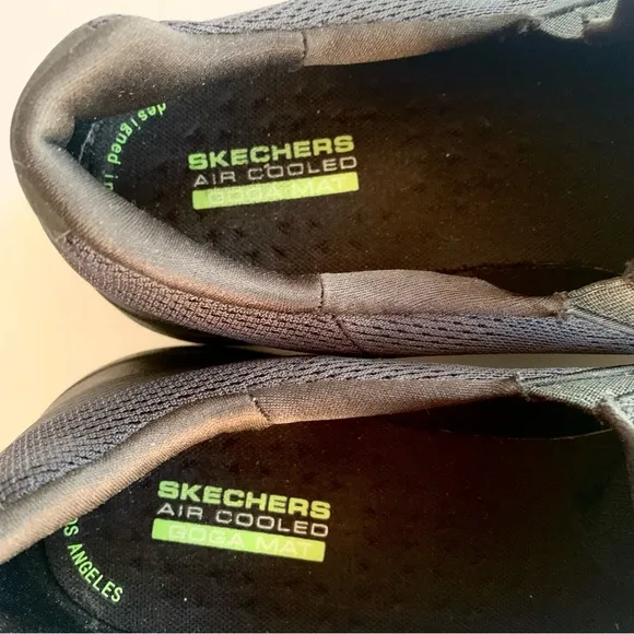 SKECHERS MENS GOWALK 5 APPRIZE SLIP-ON BLACK WALKING ATHLETIC SHOE. Sz12