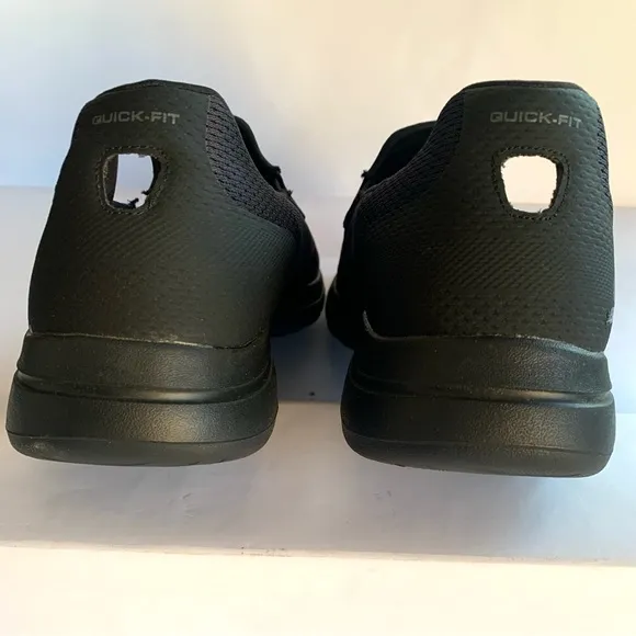 SKECHERS MENS GOWALK 5 APPRIZE SLIP-ON BLACK WALKING ATHLETIC SHOE. Sz12