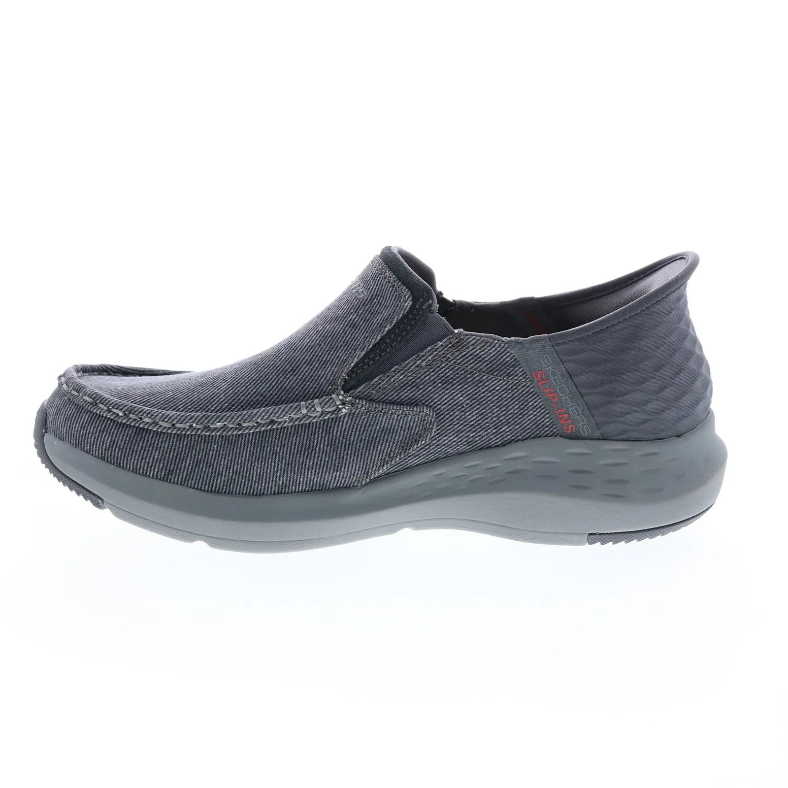 Skechers Parson Dewitt 204806WW Mens Gray Extra Wide Loafers Casual Shoes
