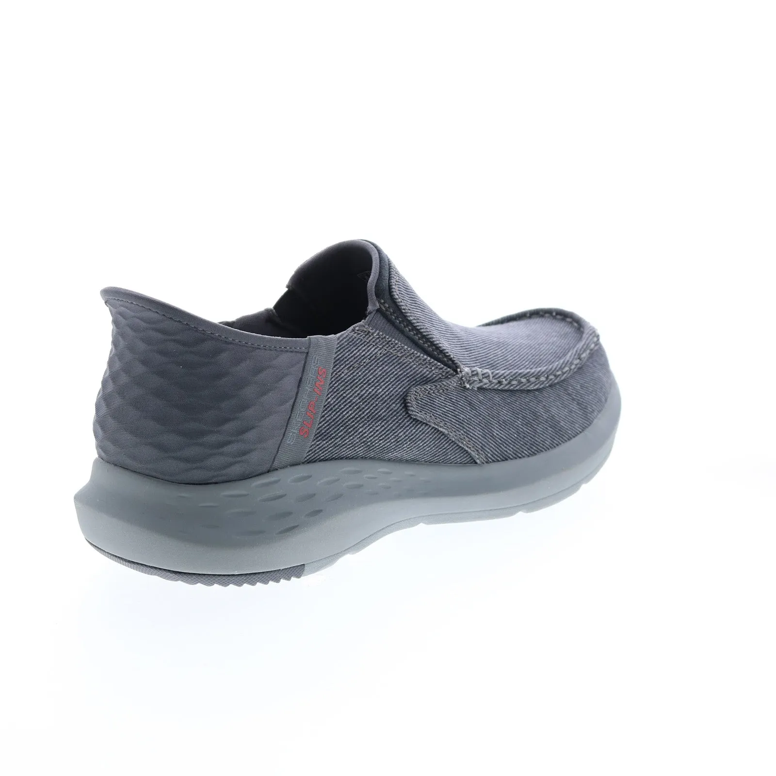 Skechers Parson Dewitt 204806WW Mens Gray Extra Wide Loafers Casual Shoes