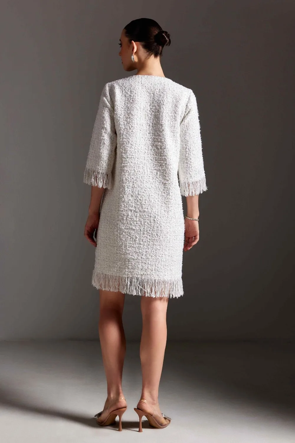 Snowfall Symphony Tweed Dress