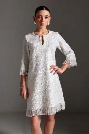 Snowfall Symphony Tweed Dress