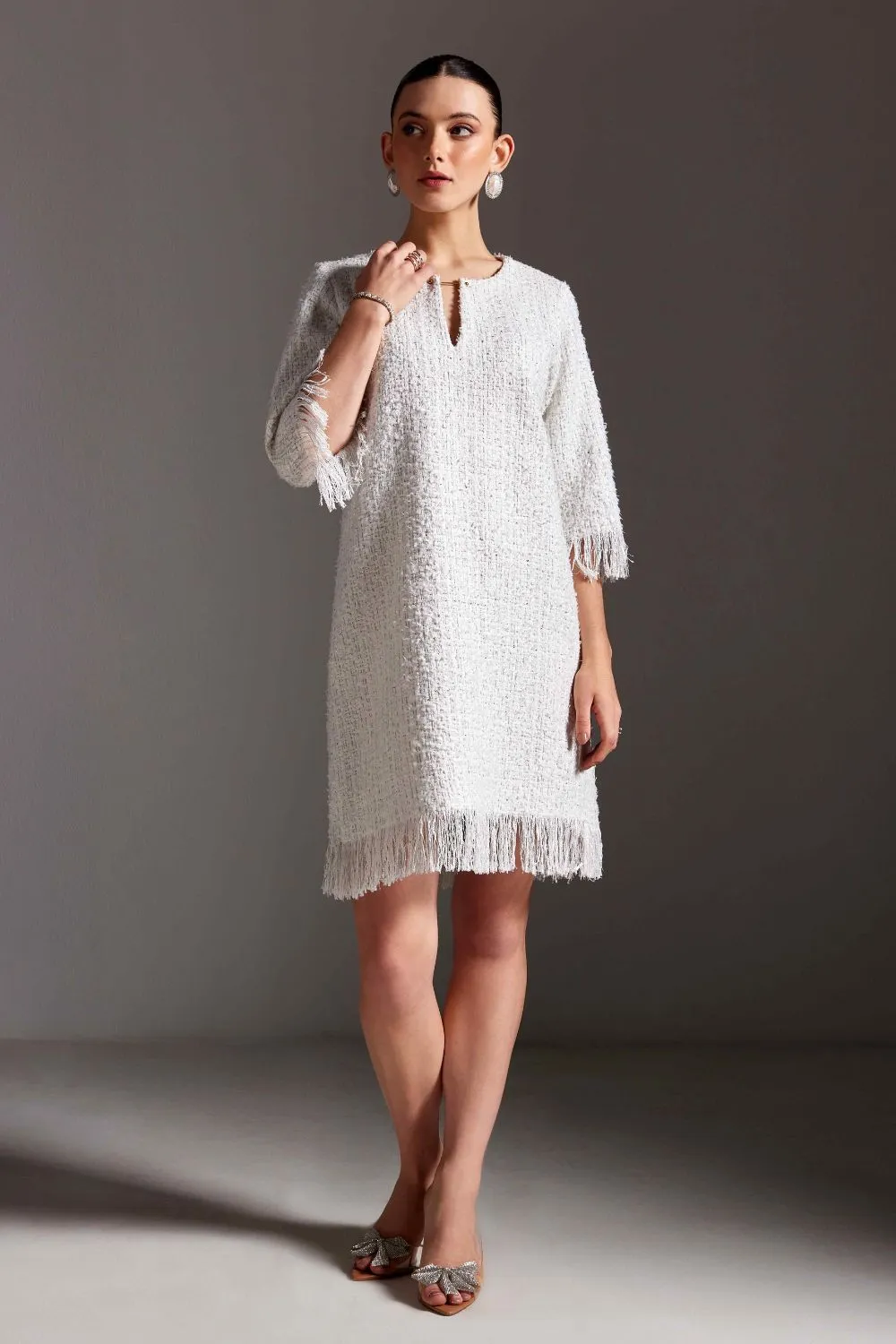 Snowfall Symphony Tweed Dress