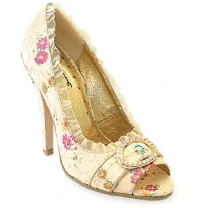 SS-418-TORI Costume Pump | Nude Fabric