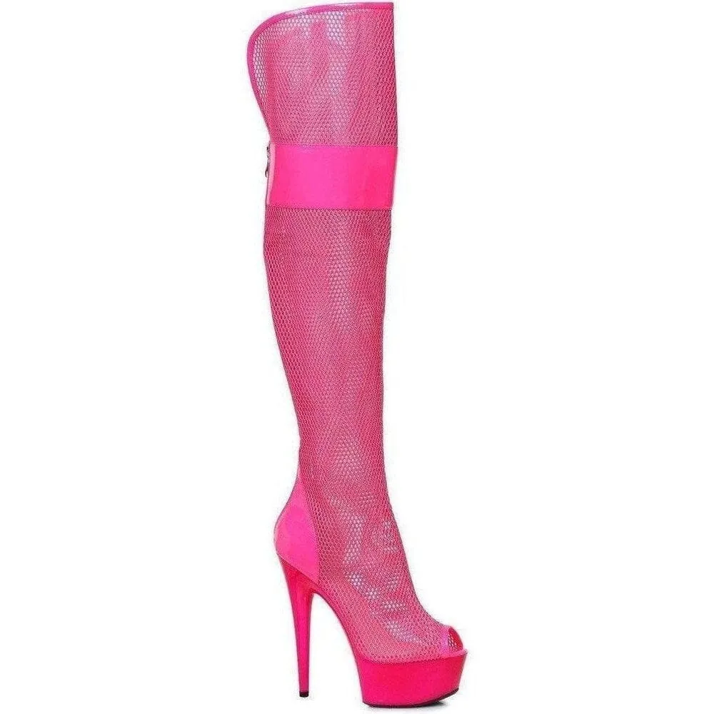 SS-609-IVY Thigh Boot  | Fuchsia Patent