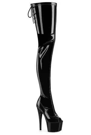 SS-ADORE-4011 Black Patent Thigh Boot