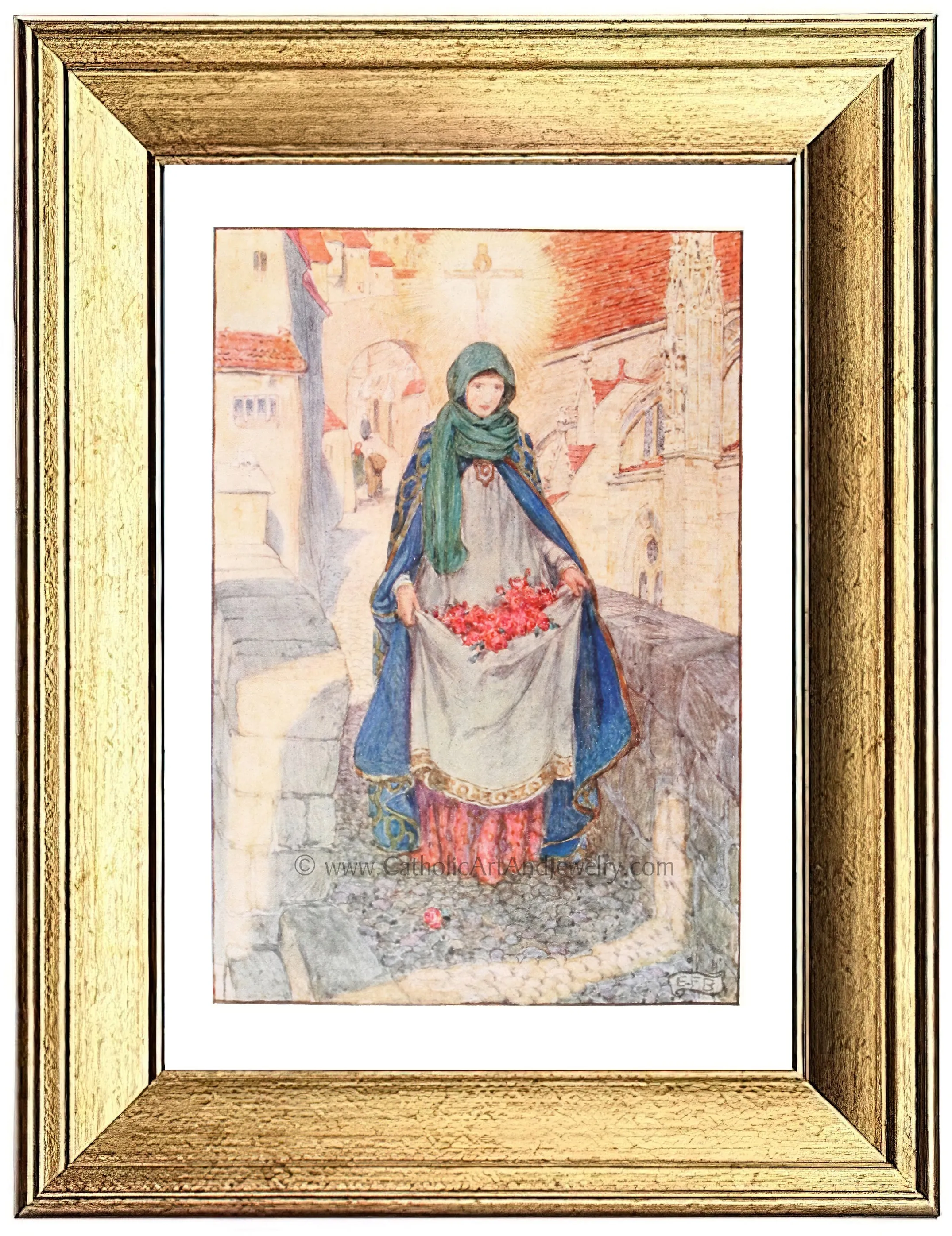 St. Elizabeth of Hungary by Eleanor Fortesque Brickdale – 3 sizes – Catholic Gift – Confirmation Gift