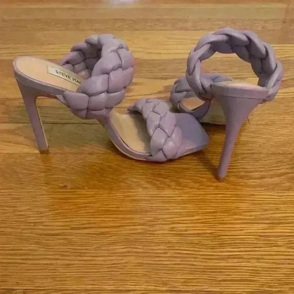 Steve Madden Kenley Lavender Braided Heels, Womens size 6.5