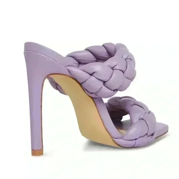 Steve Madden Kenley Lavender Braided Heels, Womens size 6.5