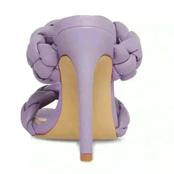 Steve Madden Kenley Lavender Braided Heels, Womens size 6.5