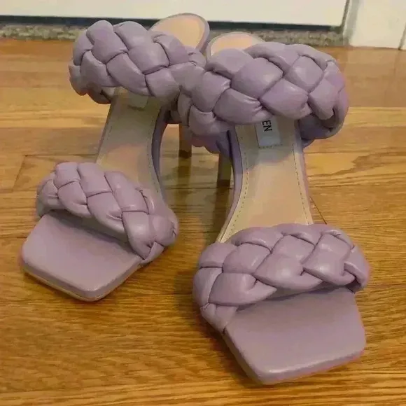 Steve Madden Kenley Lavender Braided Heels, Womens size 6.5