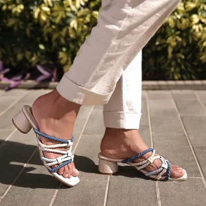 Strapped in Blue Rope Heels