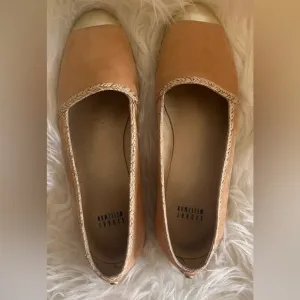 STUART WEITZMAN - Pre Owned Tan and Gold Tipadrille Nubuc Sz