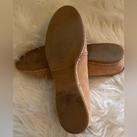STUART WEITZMAN - Pre Owned Tan and Gold Tipadrille Nubuc Sz