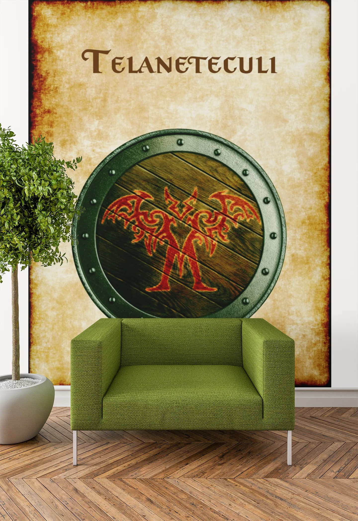 Telaneteculi Heraldry of Greyhawk Anna Meyer Cartography Canvas Art Print