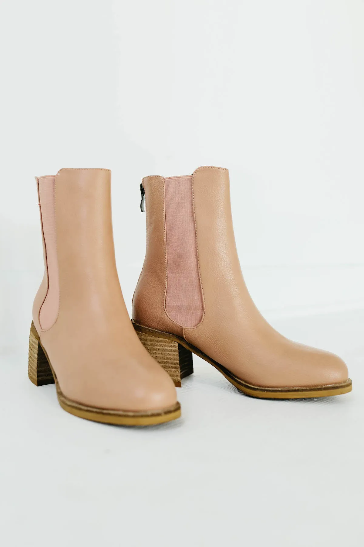 The Villa Chelsea Bootie | Blush