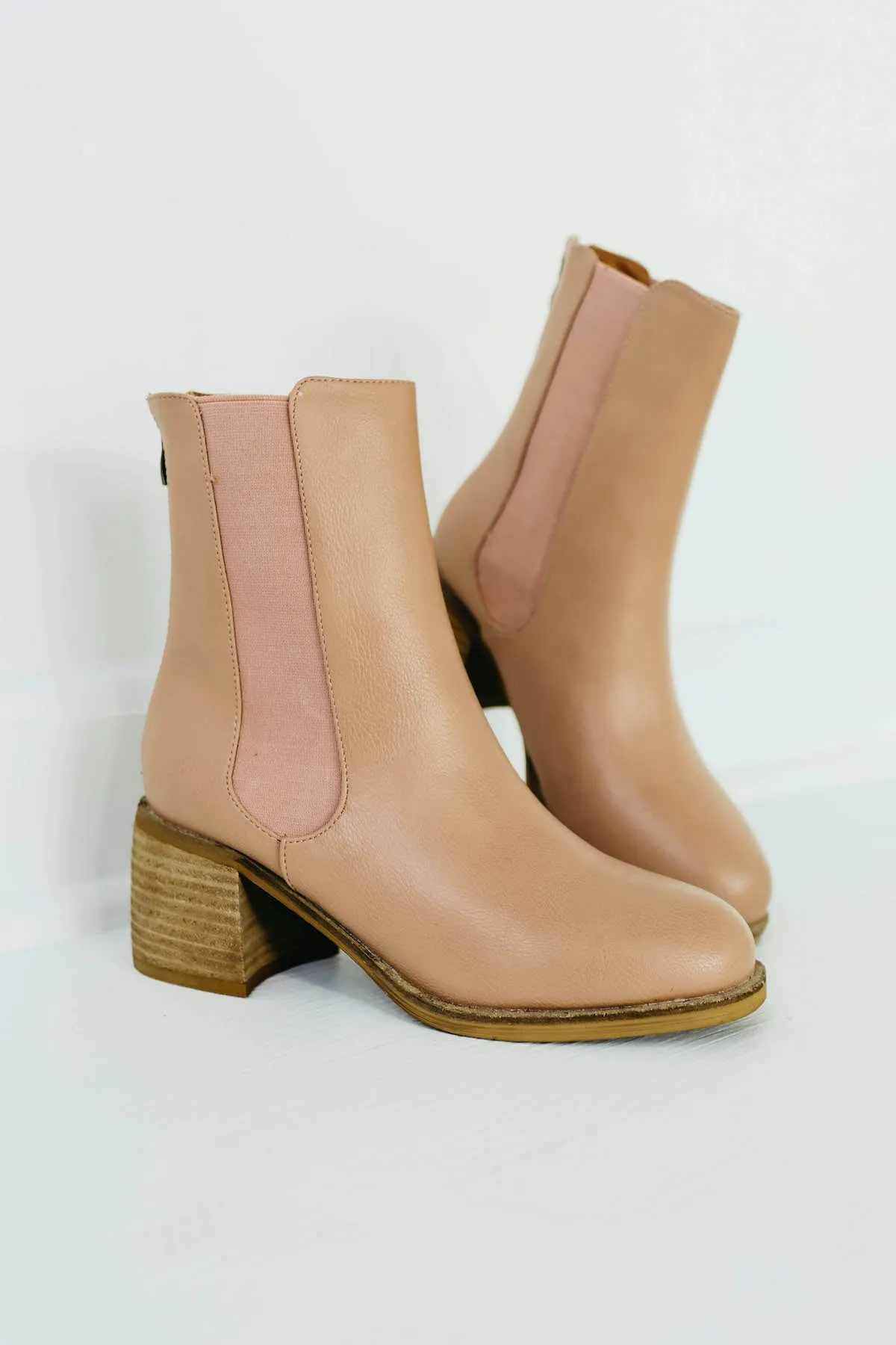 The Villa Chelsea Bootie | Blush