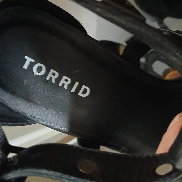 Torrid black studed stiletto heels size 8.5