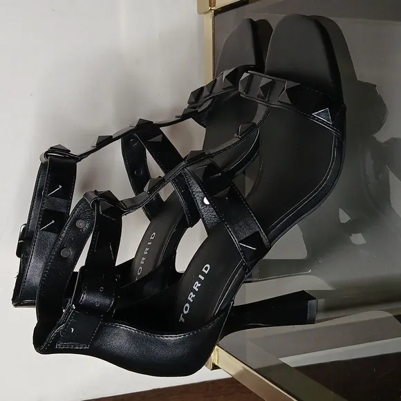Torrid black studed stiletto heels size 8.5
