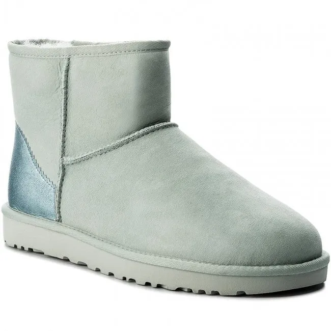 UGG AUSTRALIA Classic Mini II Metallic Iceberg Size 8
