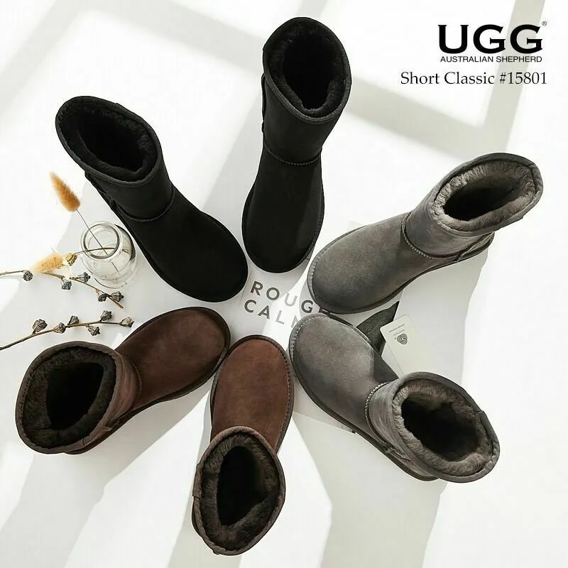 UGG AUSTRALIAN SHEPHERD™ Short Classic Boots Sheepskin Water Resistant #15801