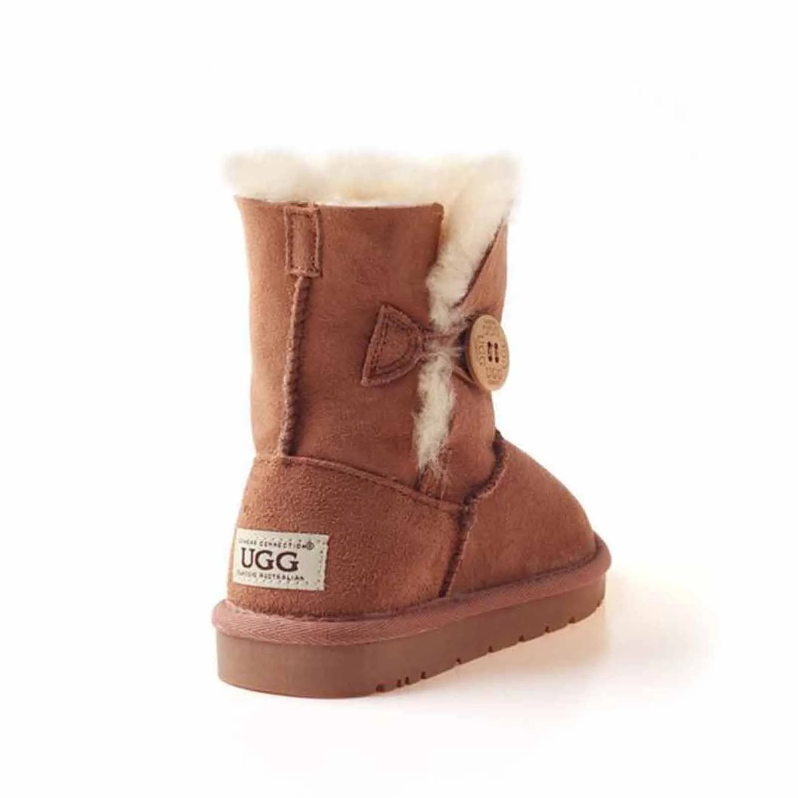 Ugg Boots Kids Classic Button Chestnut 5-6
