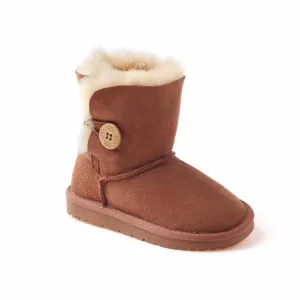 Ugg Boots Kids Classic Button Chestnut 5-6