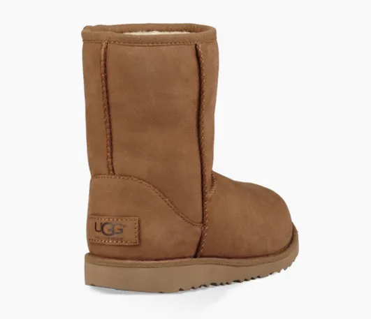 UGG Kids' K Classic Short II Waterproof Pull-on Boot | Chestnut
