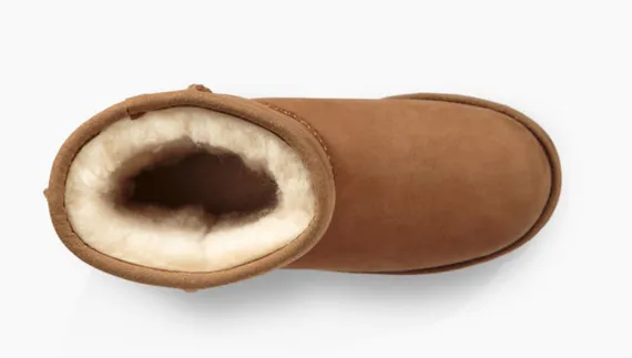 UGG Kids' K Classic Short II Waterproof Pull-on Boot | Chestnut