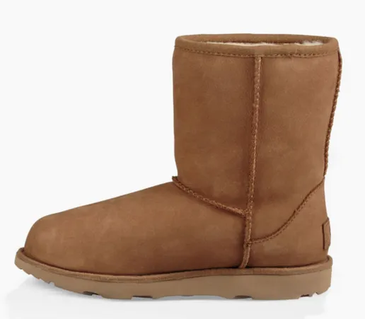 UGG Kids' K Classic Short II Waterproof Pull-on Boot | Chestnut