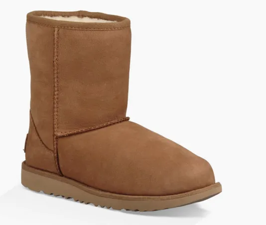 UGG Kids' K Classic Short II Waterproof Pull-on Boot | Chestnut