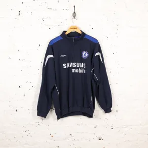 Umbro Chelsea 1/4 Zip Sweatshirt - Blue - XXL