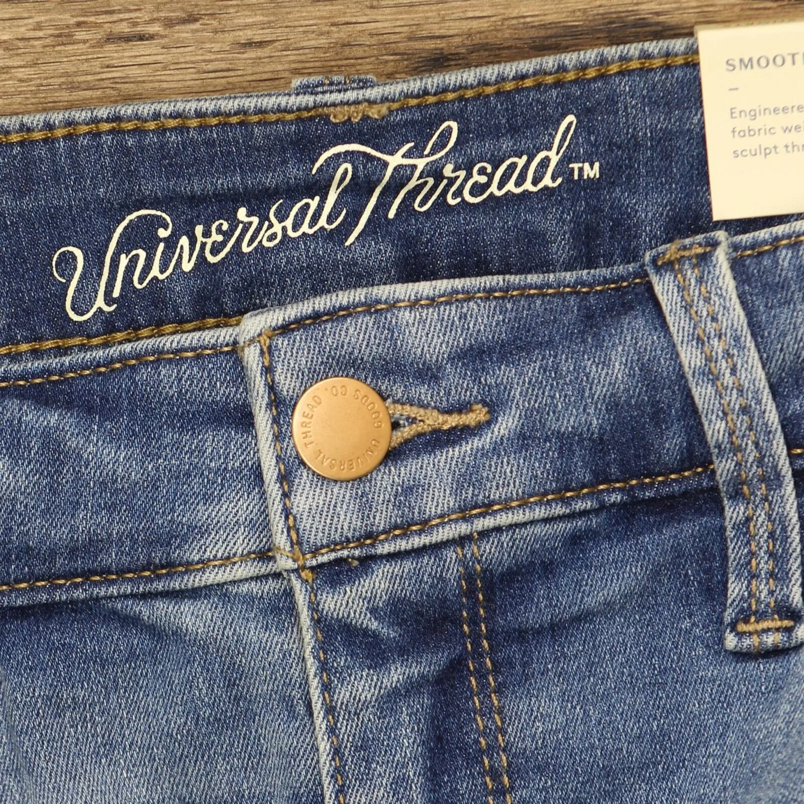 Universal Thread Women's High-Rise Distressed Midi Jean Shorts 563727