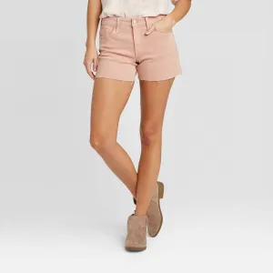 Universal Thread Women's High-Rise Raw Edge Short Jean Shorts